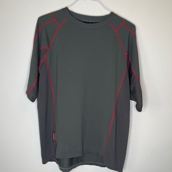 Fox Large Gray with Red Stitching Performance Short Sleeve Top in Size Large - Picture 5 of 6